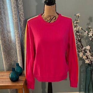 THML Multi-Colored Racing Striped Crewneck Sweater